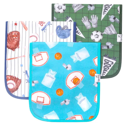 Copper Pearl 3 Pack Premium Burp Cloths - All Star