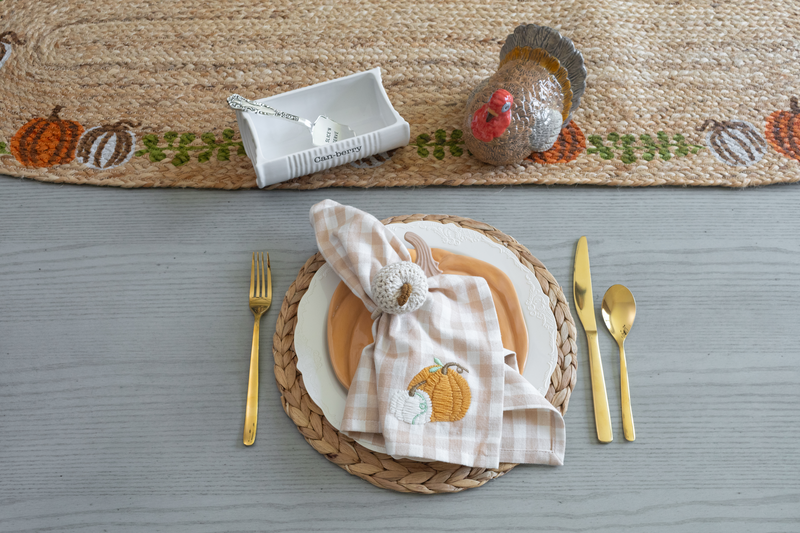 MUD PIE ORANGE PUMPKIN CHEESE PLATE SET