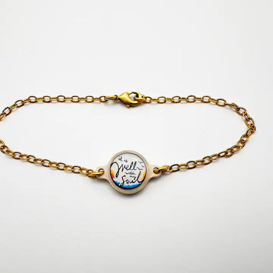 Versible Tap To Pray™ - Survivor Series Handmade Bracelets-14K Gold-Plated + It Is Well