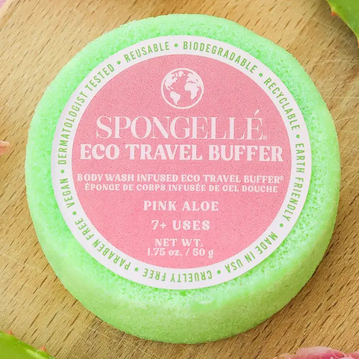 Spongelle Pink Aloe Eco Travel Buffer