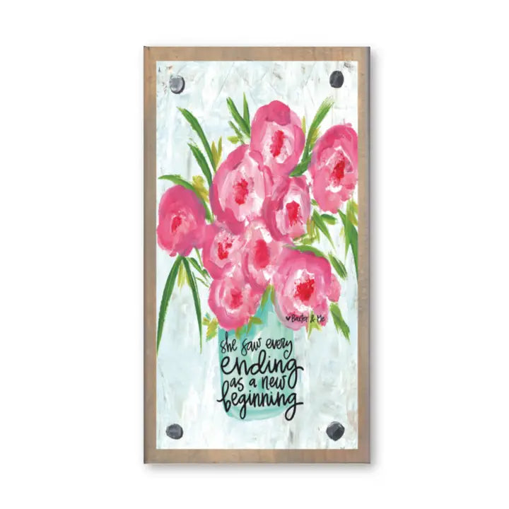 Baxter & Me New Beginning Driftwood Happy Block
