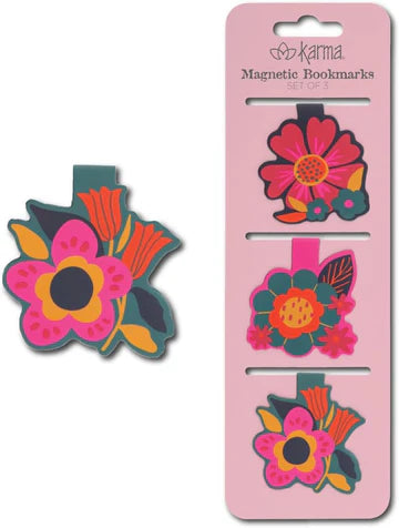 Karma Magnetic Bookmarks: Flowers