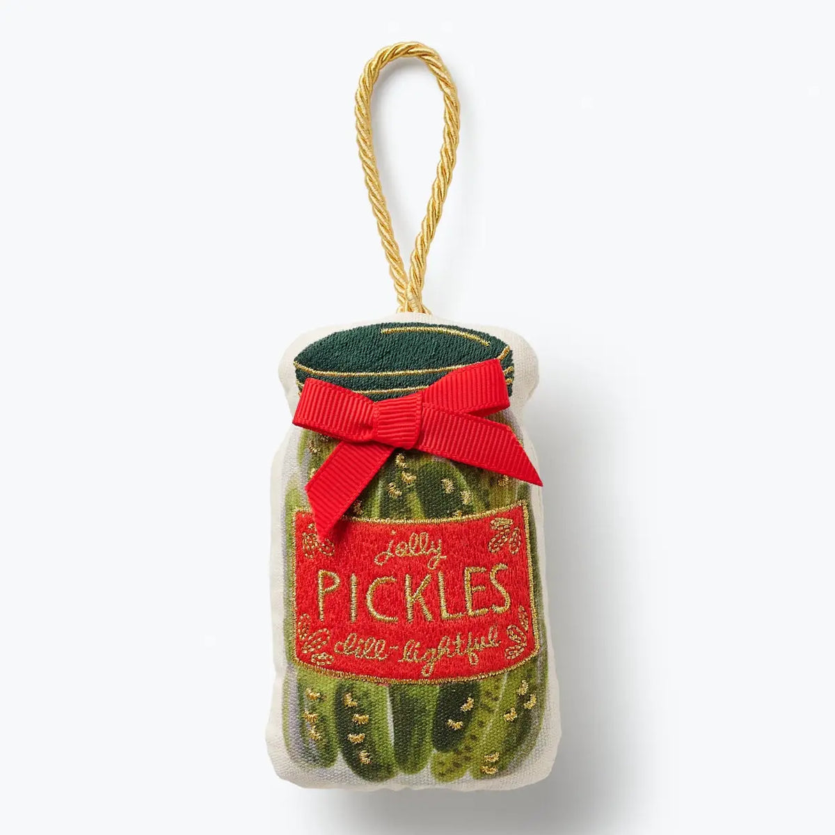 Rifle Paper Co. Pickle Jar Embroidered Ornament
