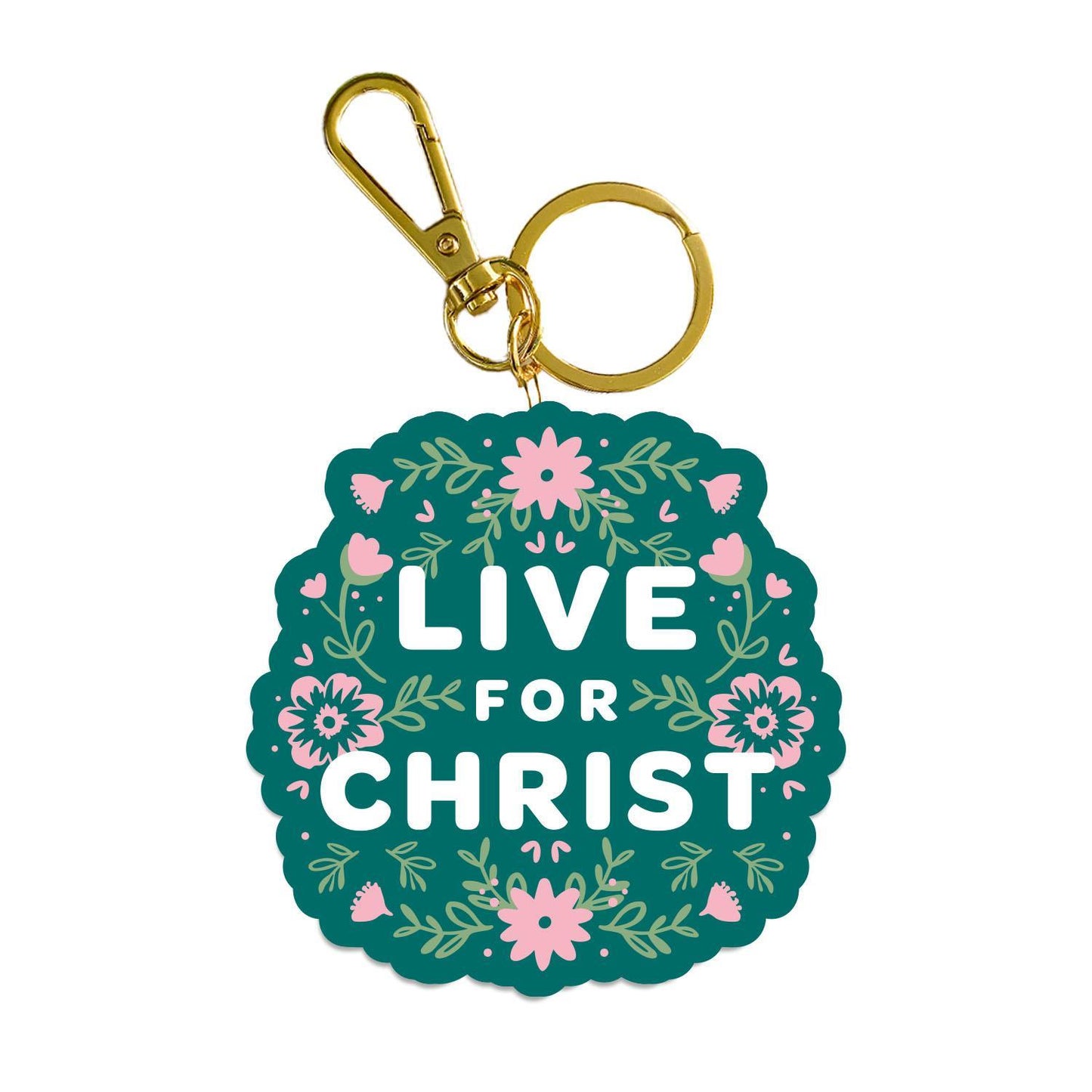 Mary Square  Acrylic Keychain Live For Christ