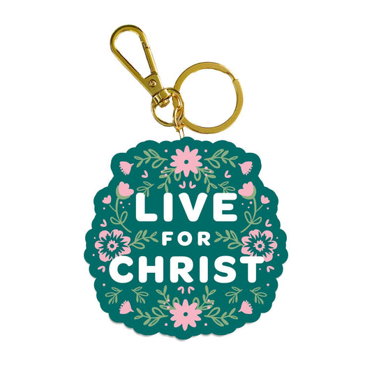 Mary Square  Acrylic Keychain Live For Christ