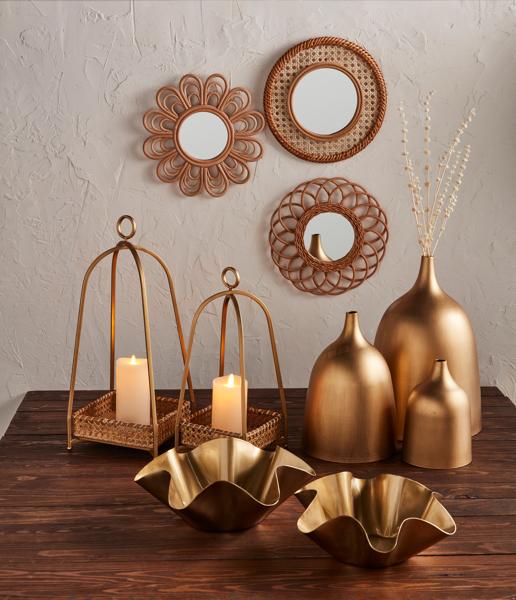 Mud Pie NESTING METAL VASE