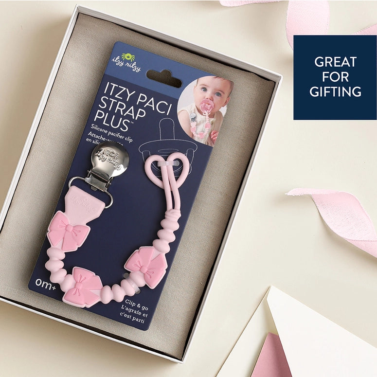 Itzy Ritzy Paci Strap Plus™-Pink Bows