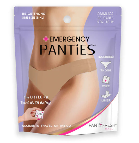 Panty Fresh 3in1 Kit - Beige Thong One Size Fits Small - Large