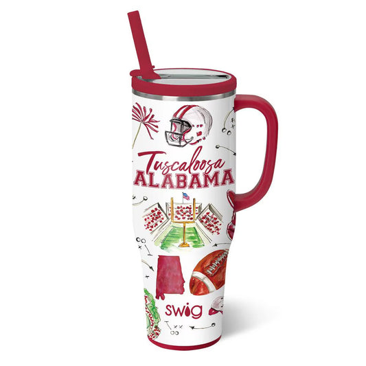Swig Life Tailgates In Tuscaloosa Mega Mug 40oz