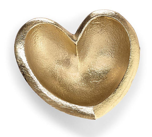 burton + BURTON GOLDEN ALUMINUM TRINKET HEART DISH