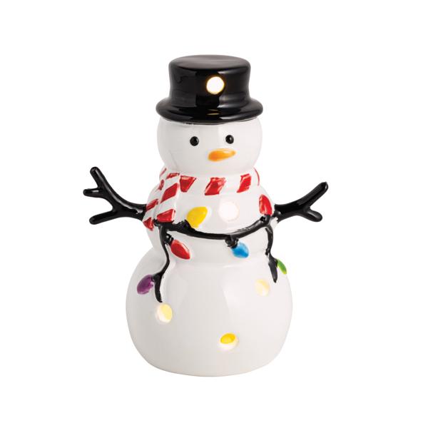MUD PIE SNOWMAN LIGHT-UP SITTER