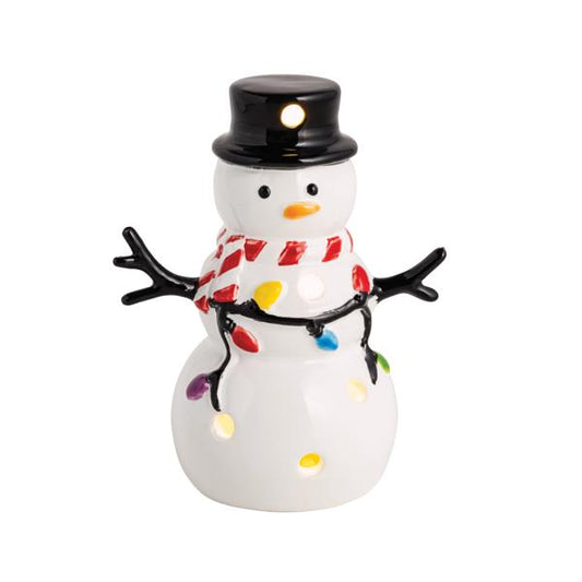 MUD PIE SNOWMAN LIGHT-UP SITTER