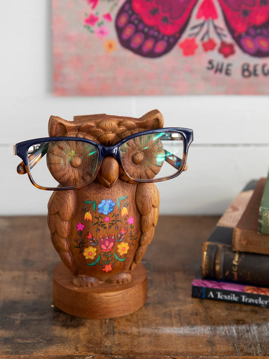 Natural Life Eyeglass Holder Stand-Owl