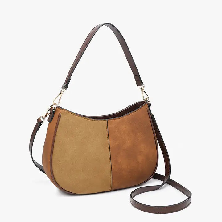 JEN & CO. Zoe Two-Tone Distressed Crossbody