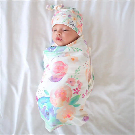 Copper Pearl Knit Swaddle Blanket - Bloom