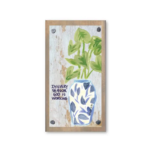 Baxter & Me In Every Season Driftwood Happy Block