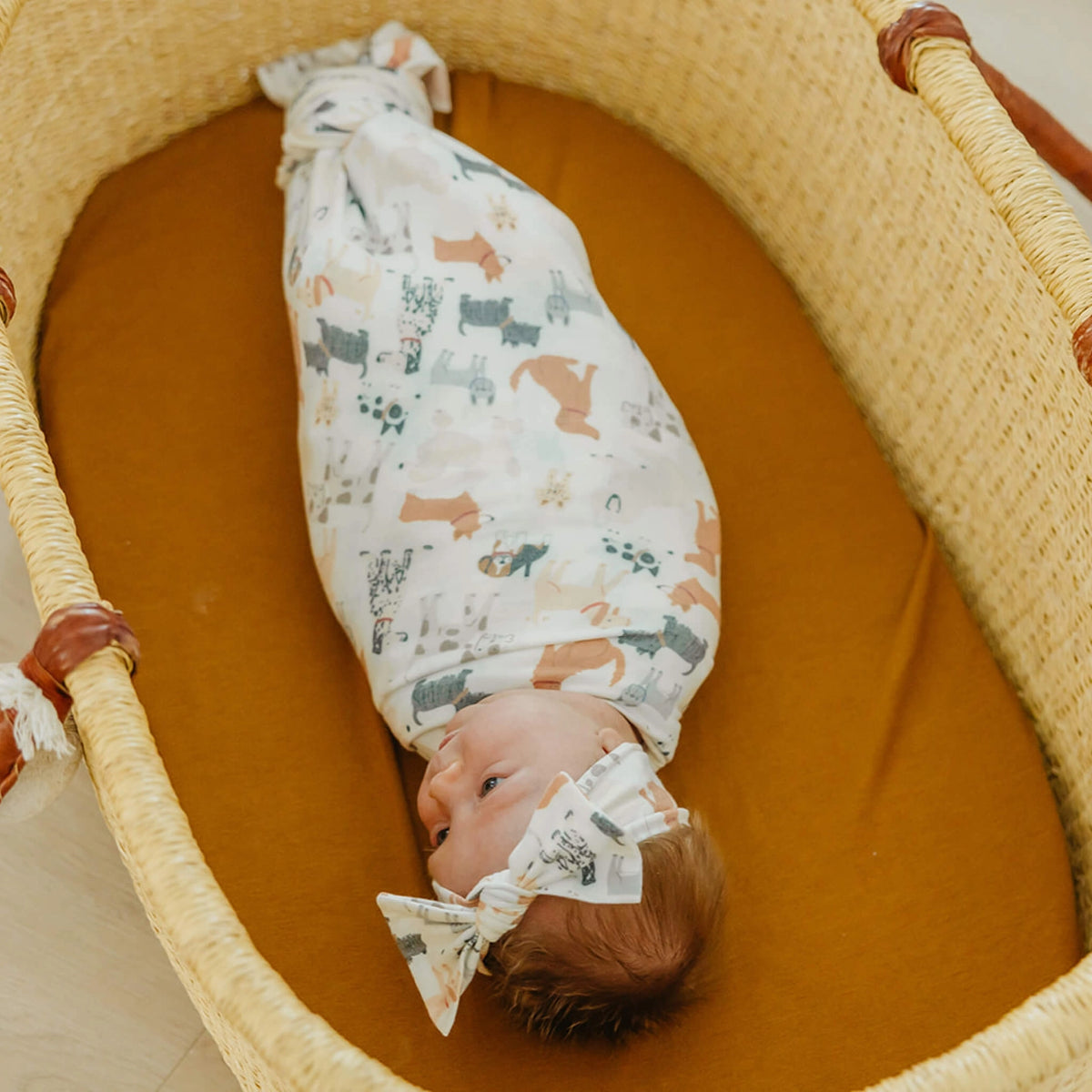 Copper Pearl Knit Swaddle Blanket - Rufus