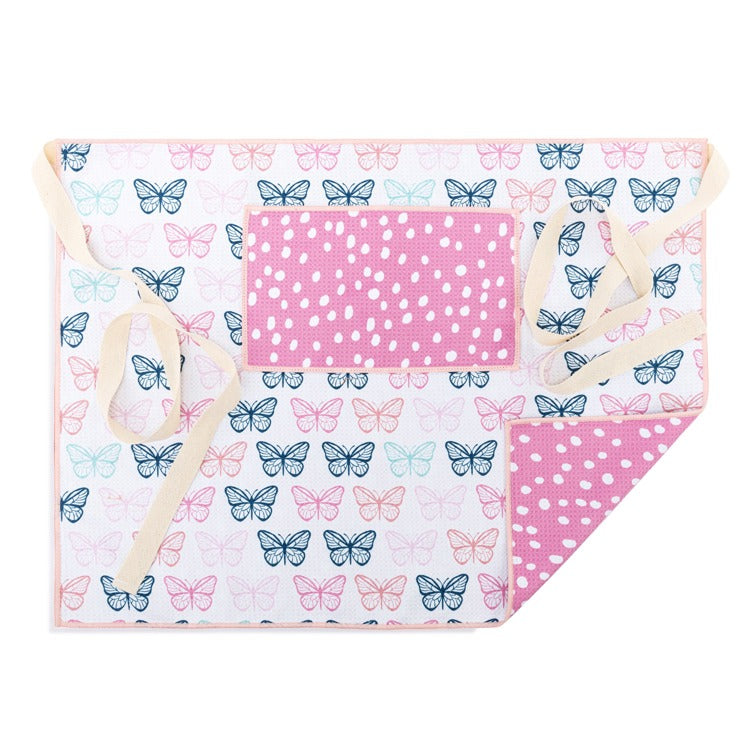 DEMDACO Butterflies Absorbent Half Apron - 27x20in
