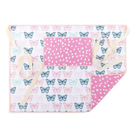 DEMDACO Butterflies Absorbent Half Apron - 27x20in
