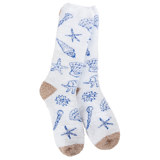 World's Softest Socks Holiday Beach Cozy-Seashells