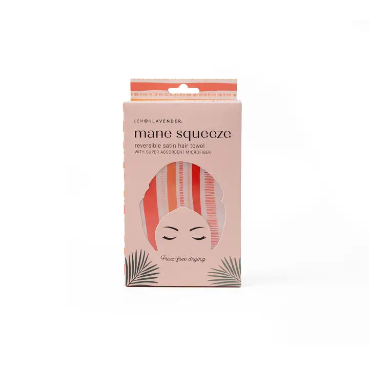 Lemon Lavender Mane Squeeze Reversible Satin Hair Towel