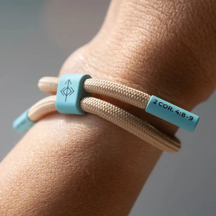 THE PRAYER I SHARE Knocked Down, Not Out Christian Cord Bracelet
