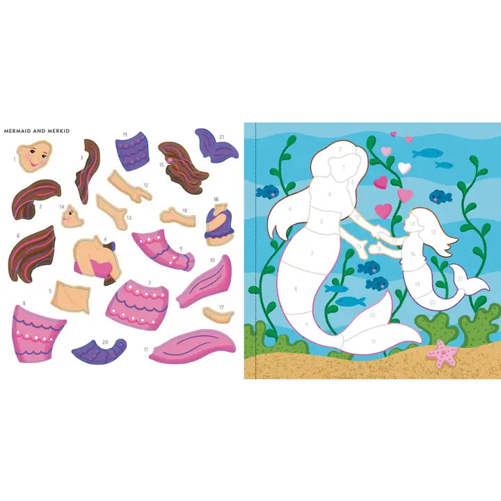 My First Color-By-Sticker Book -- Mermaids & More