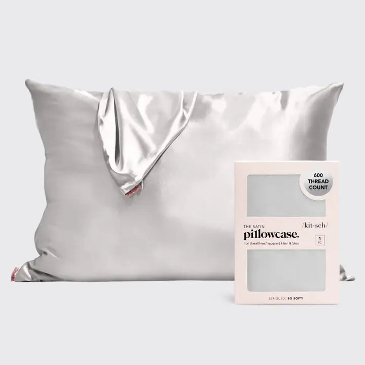 Kitsch Satin Pillowcase Standard - Silver