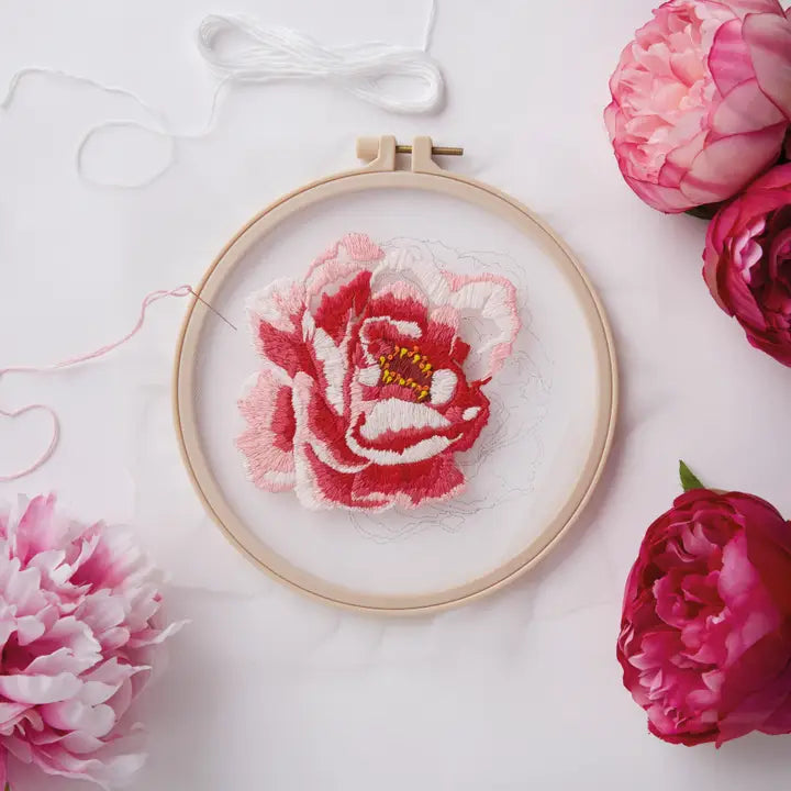 Simply Make Embroidery Kit - Peony