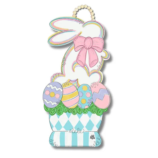 DK Designs Bunny Topiary Door Hanger