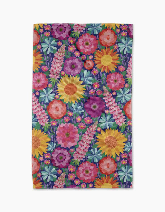 Geometry Spring Blooms Tea Towel