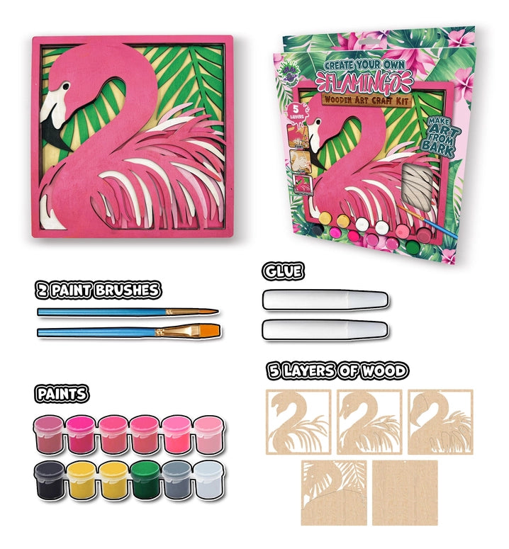Splat Planet Wooden Flamingo Art Craft Kit