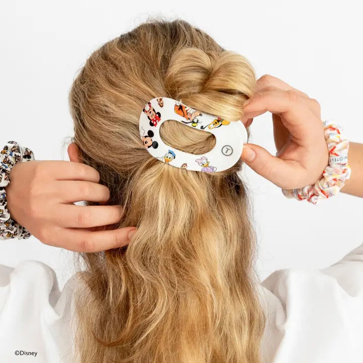 Teleties Flat Round Hair Clip | Medium | Mickey and Friends