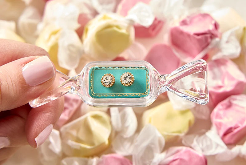 The Candy Dish Earrings - Aqua Blue