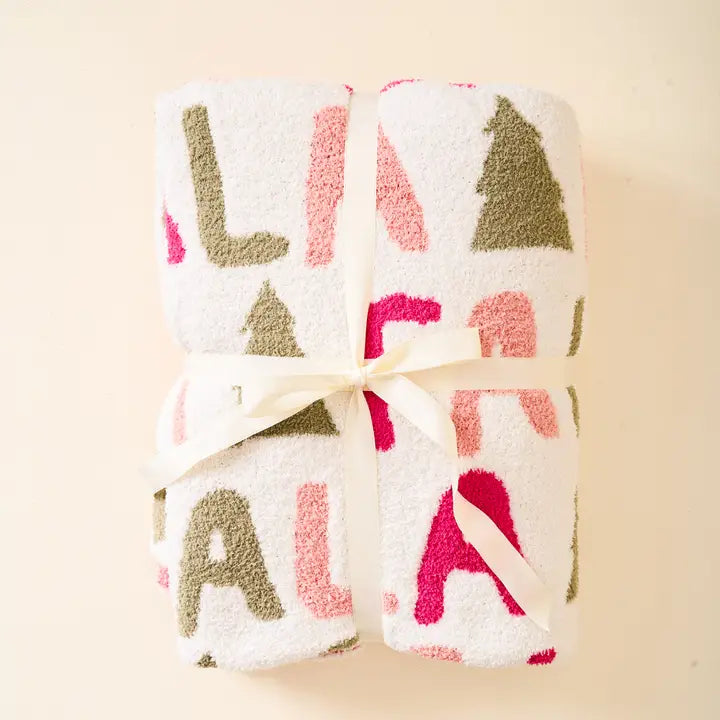 The Darling Effect Cozy Dreams Luxe Blanket-Fa La La La