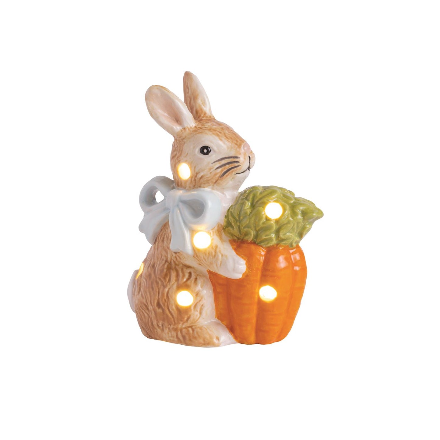 MUD PIE EASTER BUNNY LIGHT-UP SITTER