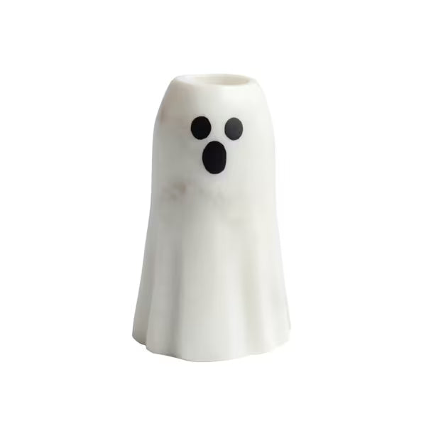 MUD PIE LARGE GHOST MARBLE TAPER HOLDER