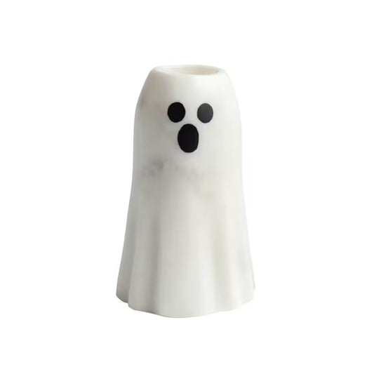 MUD PIE LARGE GHOST MARBLE TAPER HOLDER