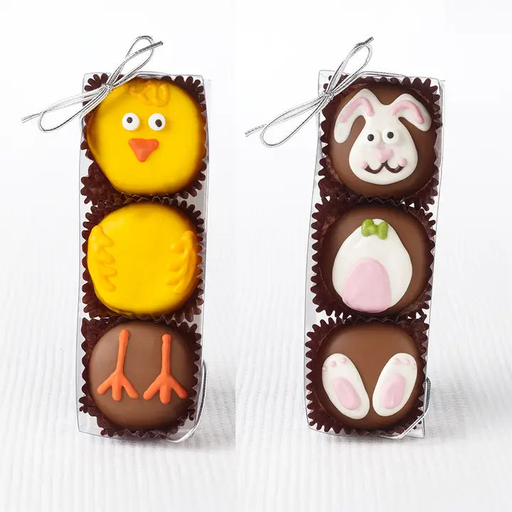 Sweet Shop USA 3pc 3oz Chocolate Oreos Combo Chick and Bunny Boxed