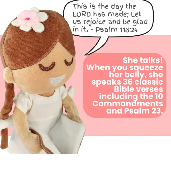 Talking Jesus Doll Biblegirl - Speaks 36 Bible Verses