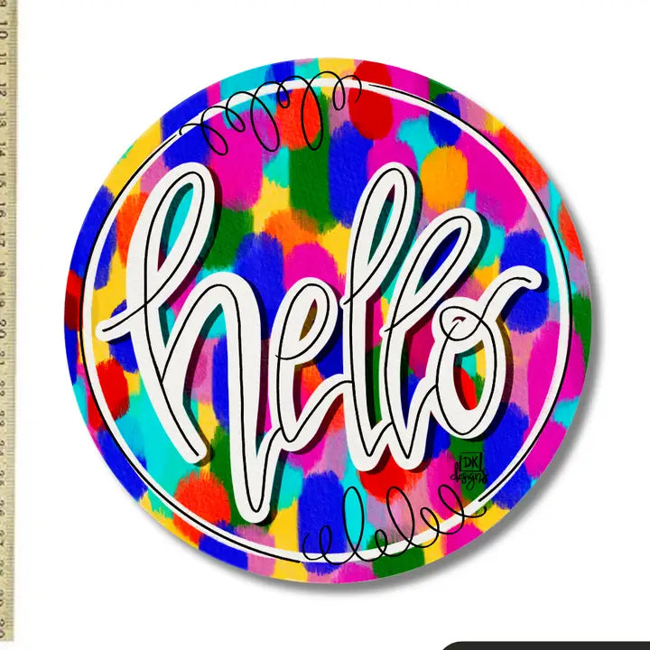DK Designs Colorful Hello Mini