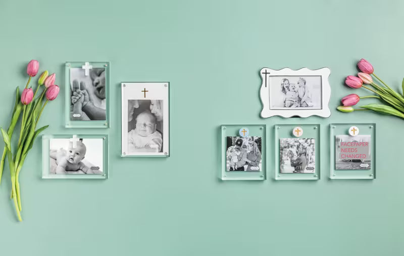 MUD PIE ENAMEL CROSS FRAME