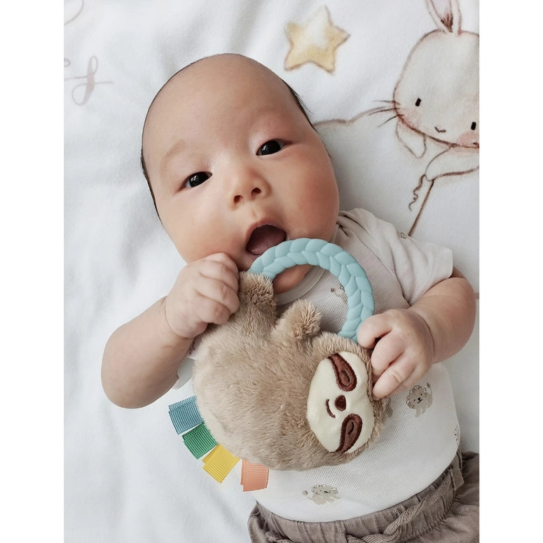 Itzy Ritzy Rattle Pal™ Plush Rattle Pal with Teether-Sloth