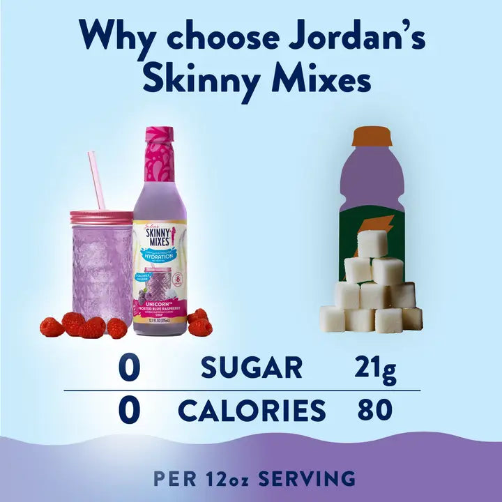 Jordan's Skinny Mixes Sugar Free Unicorn Hydration Syrup with Electrolytes 375 Ml