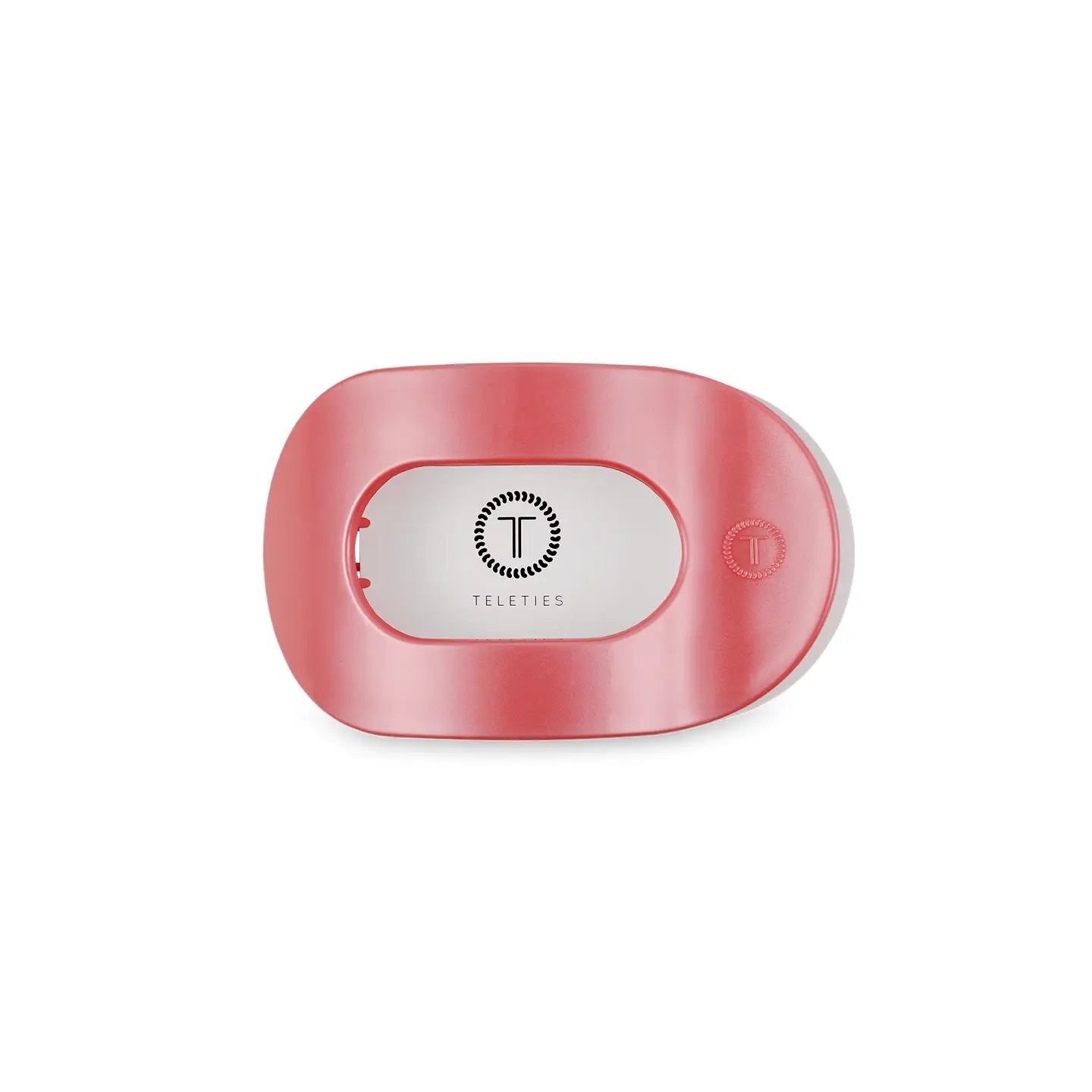 Teleties Round Flat Hair Clip | Small - Calming Coral