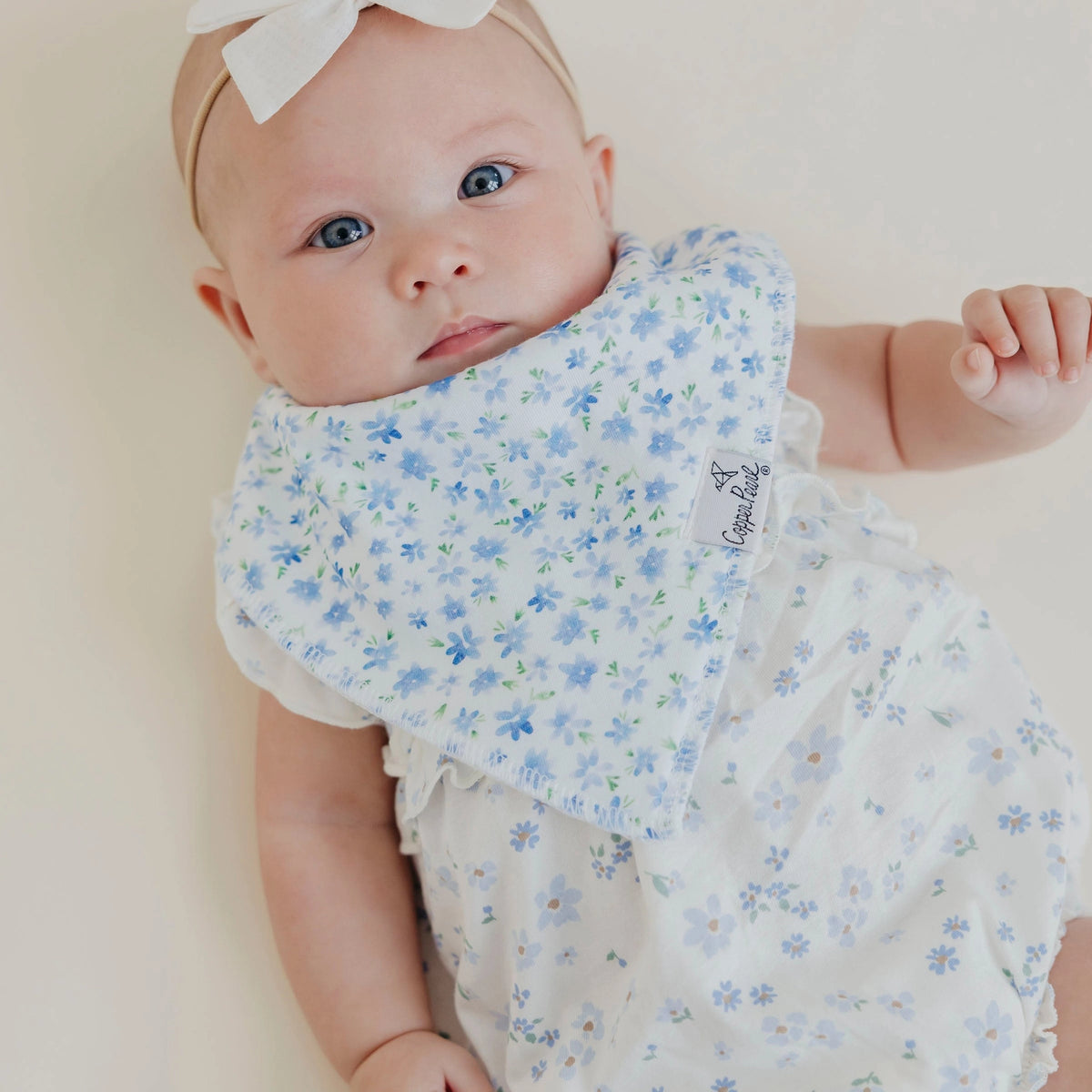 Copper Pearl 4 Pack Baby Bandana Bibs - Genevieve
