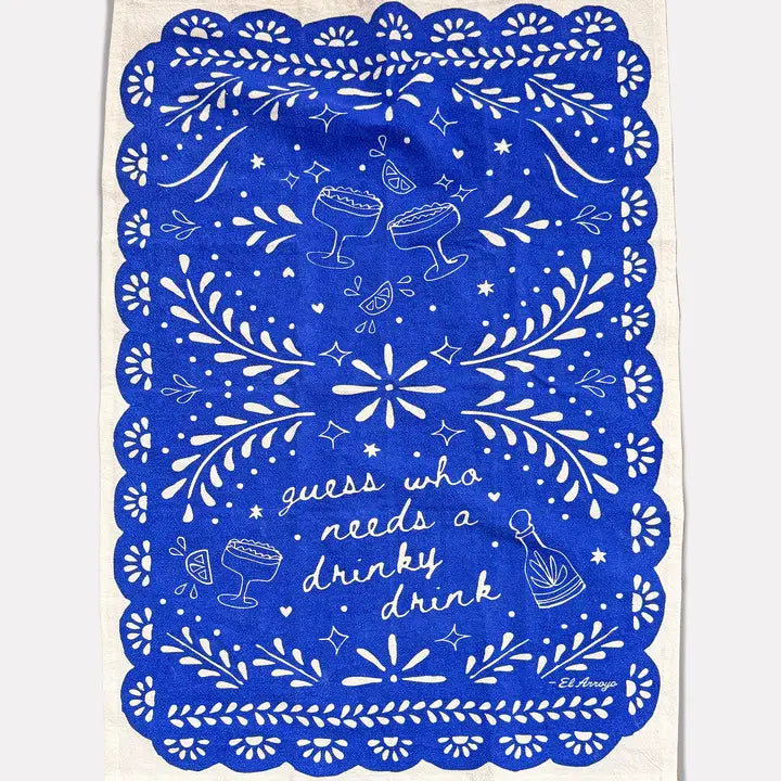 El Arroyo Flour Sack Kitchen Towel - Drinky Drink