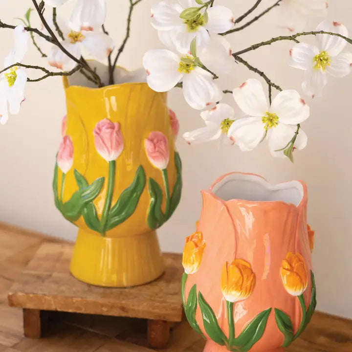 Kalalou Ceramic Tulip Vases