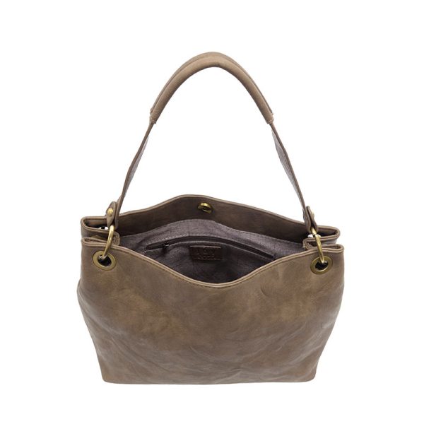 Joy Susan Jem Bucket Shoulder Bag-Dark Taupe