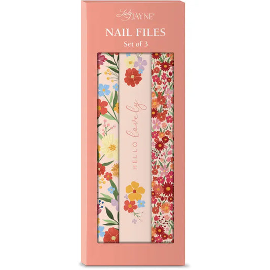 Lady Jayne Nail File Set of 3 - Btcal Gden Pink Foral